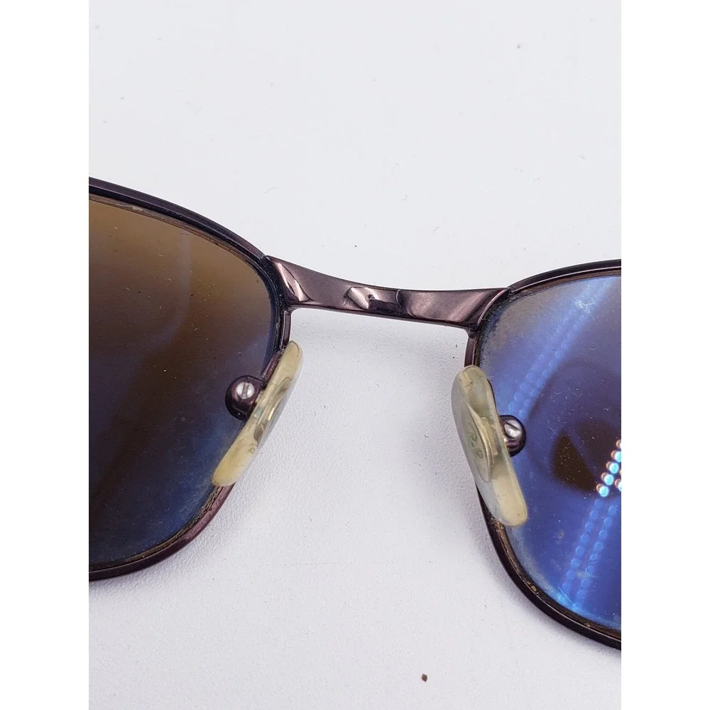 Ray Ban RB 3269 Sunglasses Brown Polarized Rectangle Metal Wrap Around Italy